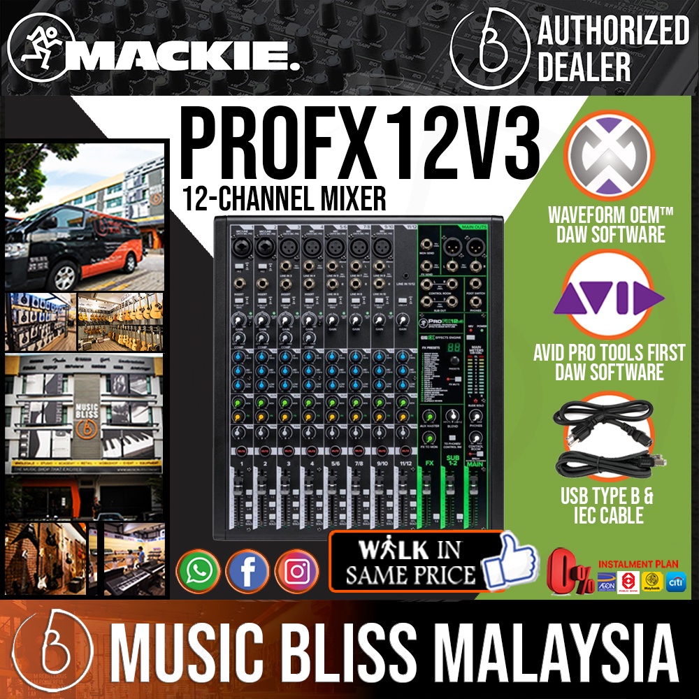 Mackie Profx V Channel Mixer With Usb And Effects Pro Fx V