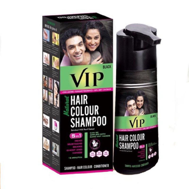 Vip Natural Hair Colour Shampoo Ml In Black Shopee Malaysia