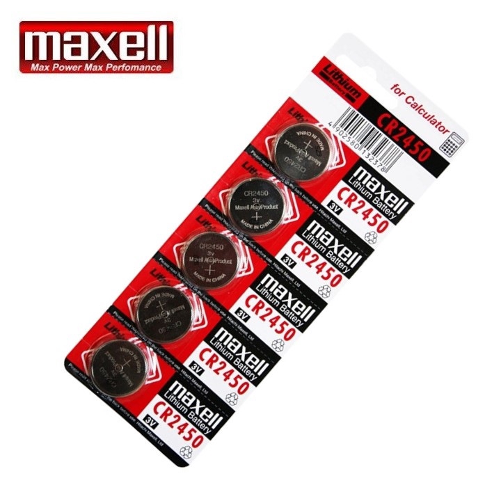 5PCS CR2450 GENUINE Maxell Lithium Battery 3V Shopee Malaysia