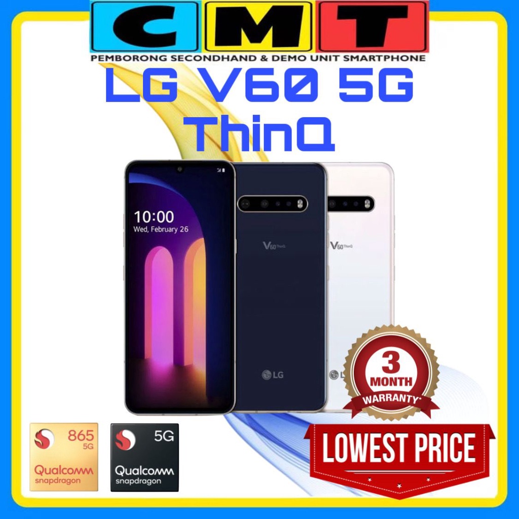 READY STOCK LG V60 ThinQ 5G P OLED HDR10 64MP Triple Camera