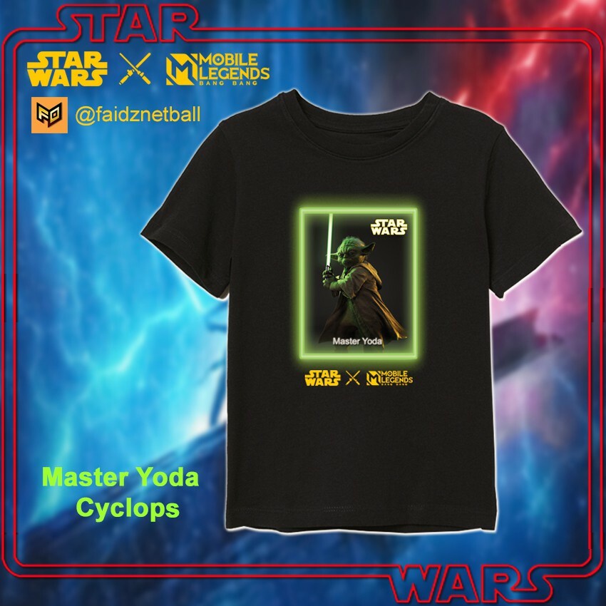 Baju Mobile Legends Master Yoda Cyclops Star Wars Skin 100 Soft Cotton