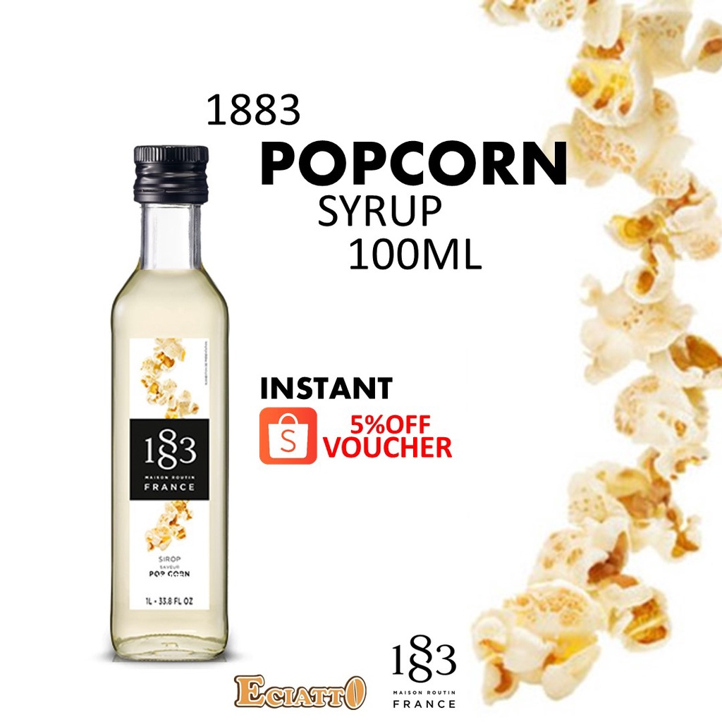 1883 MAISON ROUTIN 1883 100ML 200ML Popcorn Syrup For Coffee Halal