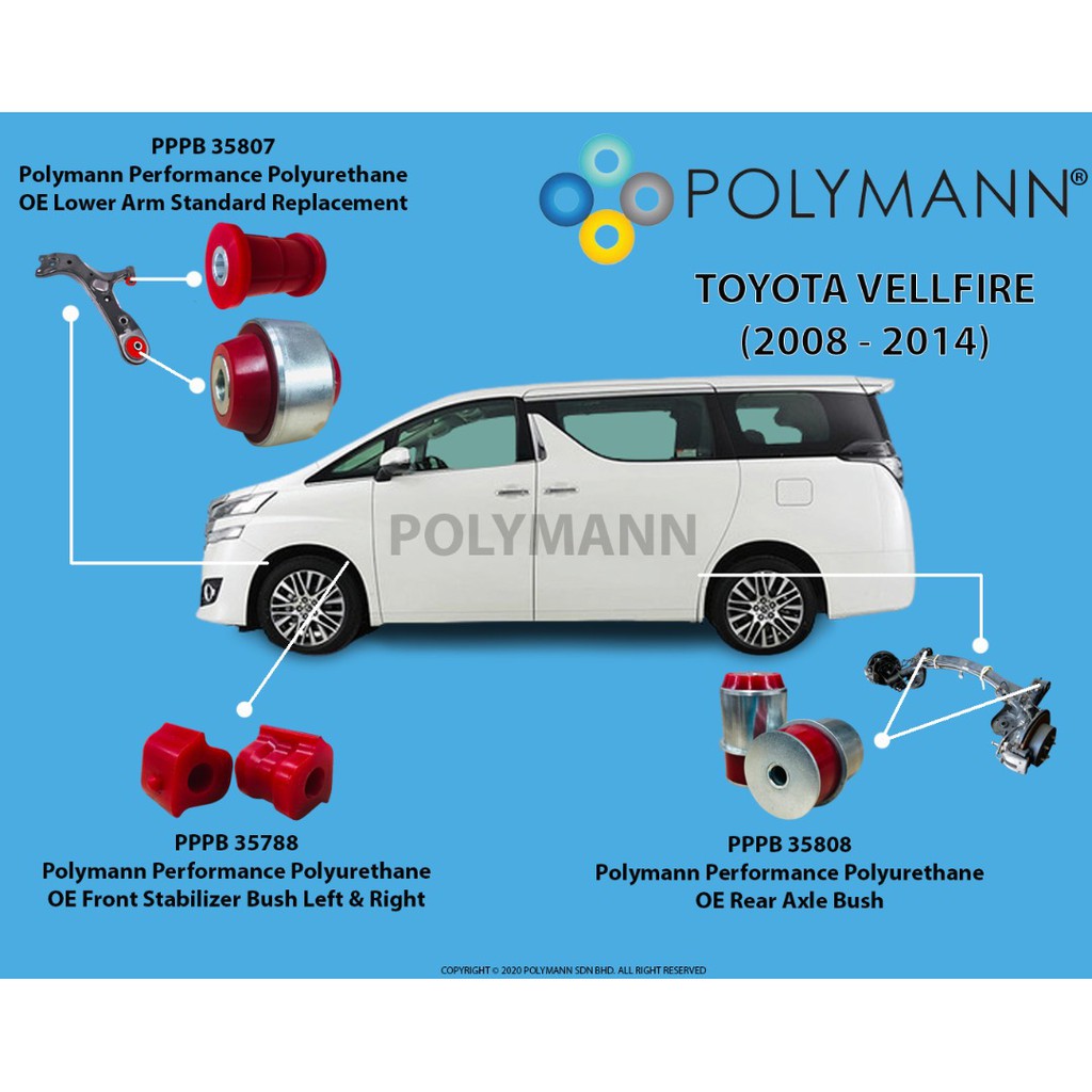 Polymann Toyota Vellfire Anh Lower Arm Axle Stabilizer