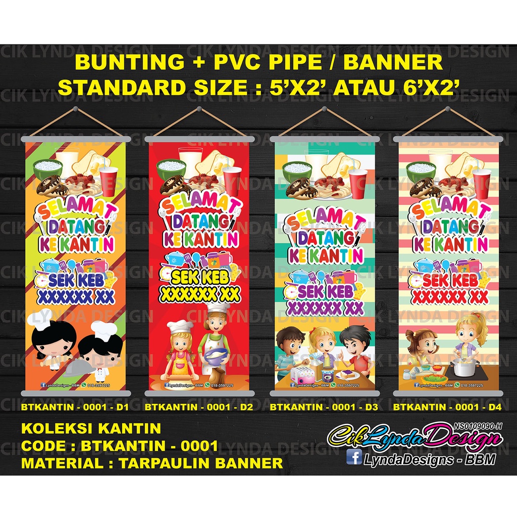 PRE ORDER BUNTING PVC PIPE SELAMAT DATANG KE KANTIN Shopee Malaysia