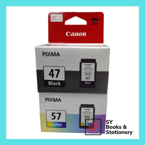 Original Canon PG 47 Black CL 57 Color CL 57S Color Ink Printer