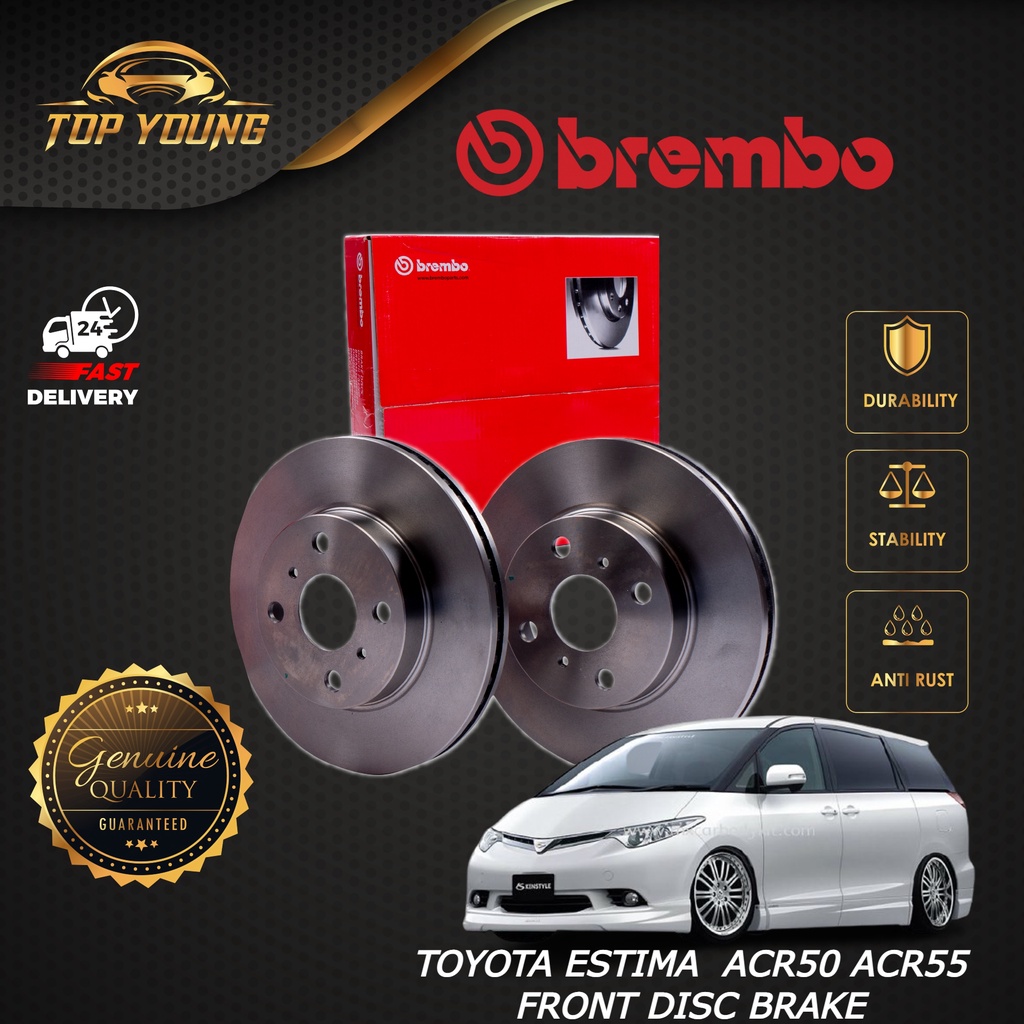 BREMBO TOYOTA ESTIMA ACR50 ACR55 FRONT DEPAN OR REAR BELAKANG 100