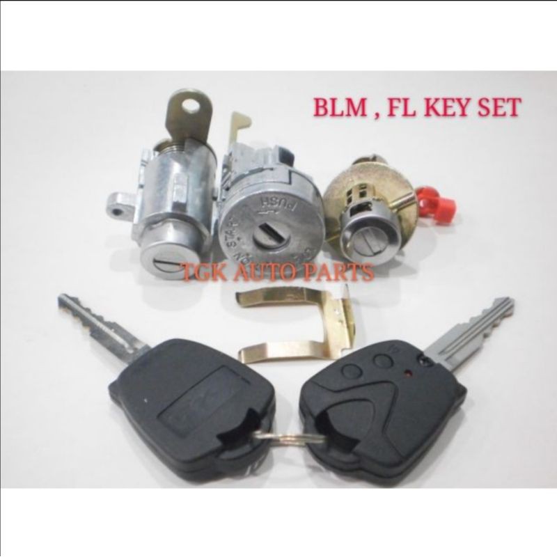 Proton Saga Blm Flx Fl Starter Key With Door Key Bonnet Key Lock Set