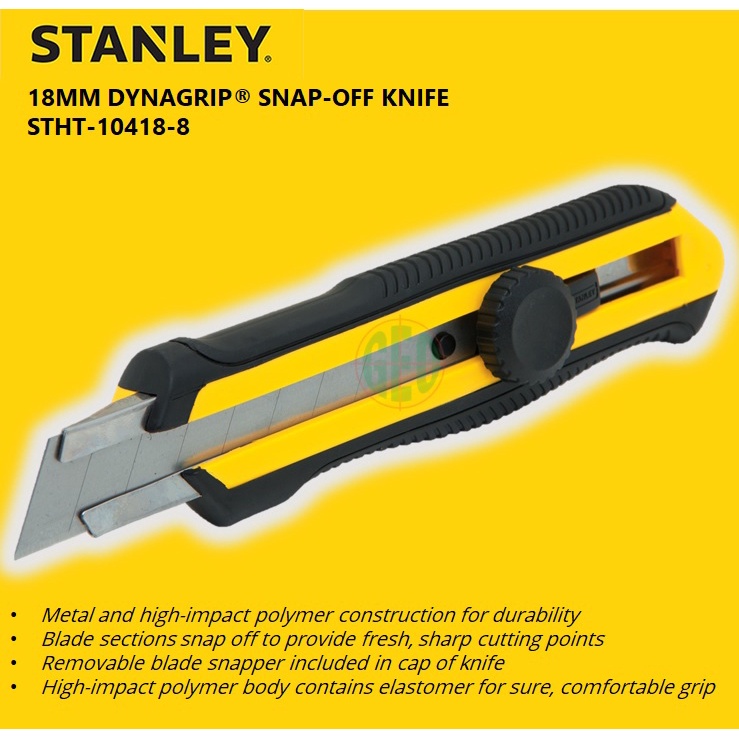 Stanley Mm Dynagrip Snap Off Knife Utility Cutter Shopee