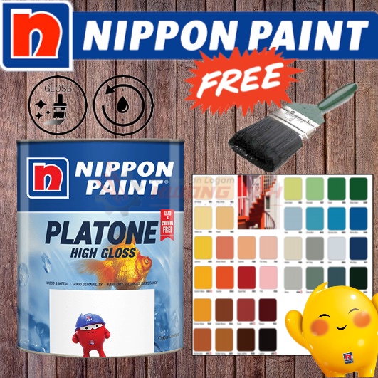 1 Liter NIPPON PAINT Platone High Gloss Finish Metal Paint Wood