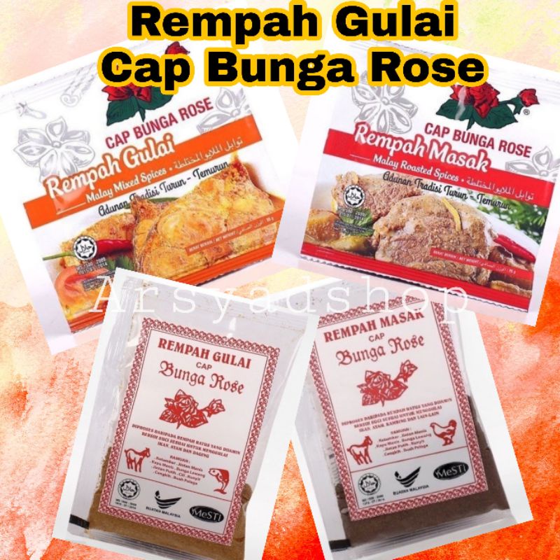 Rempah Cap Bunga Rose Rempah Gulai Terengganu Shopee Malaysia