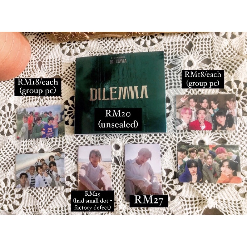 Wts Enhypen Dimension Dilemma Essential Ver And Group Photocard