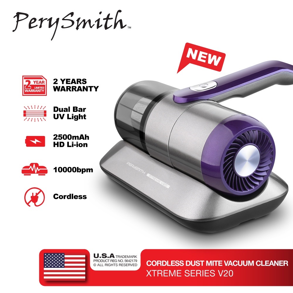 PerySmith Cordless Dust Mite Vacuum Cleaner XTREME Series V20 Shopee