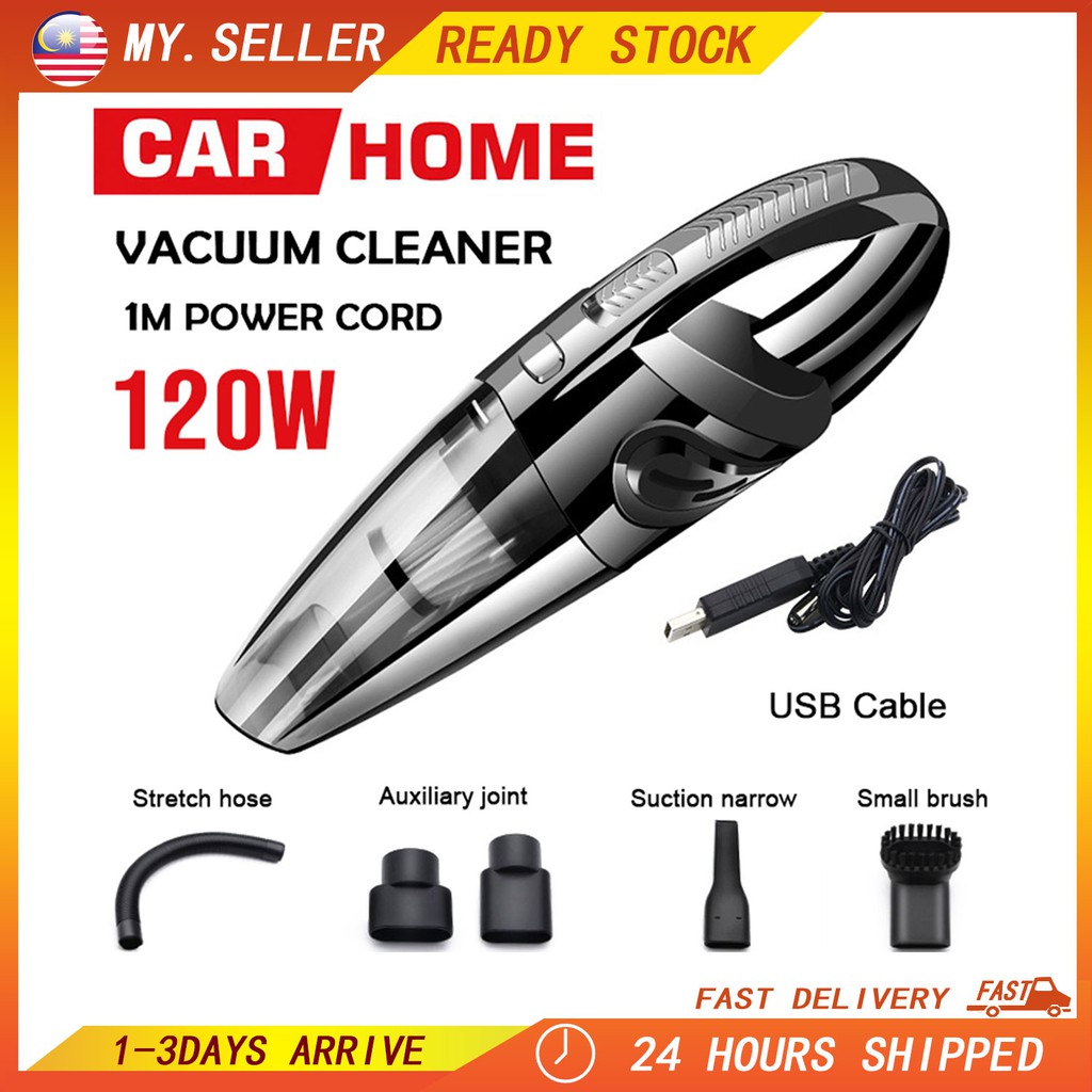 120W Car Vacuum Cleaner Mini Vacuum Cleaner Pembersih Vacuum Kereta