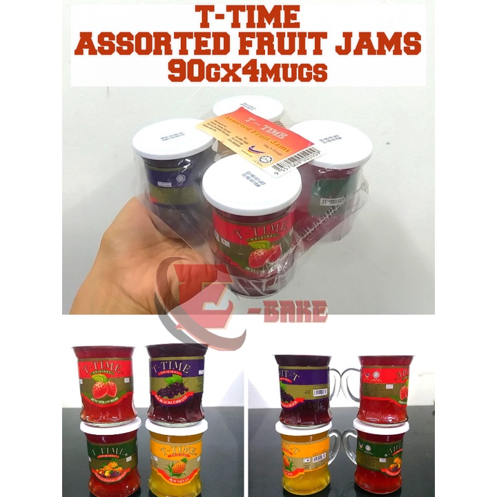 G X Mugs T Time Assorted Fruit Jams Halal Jem Nenas Jem