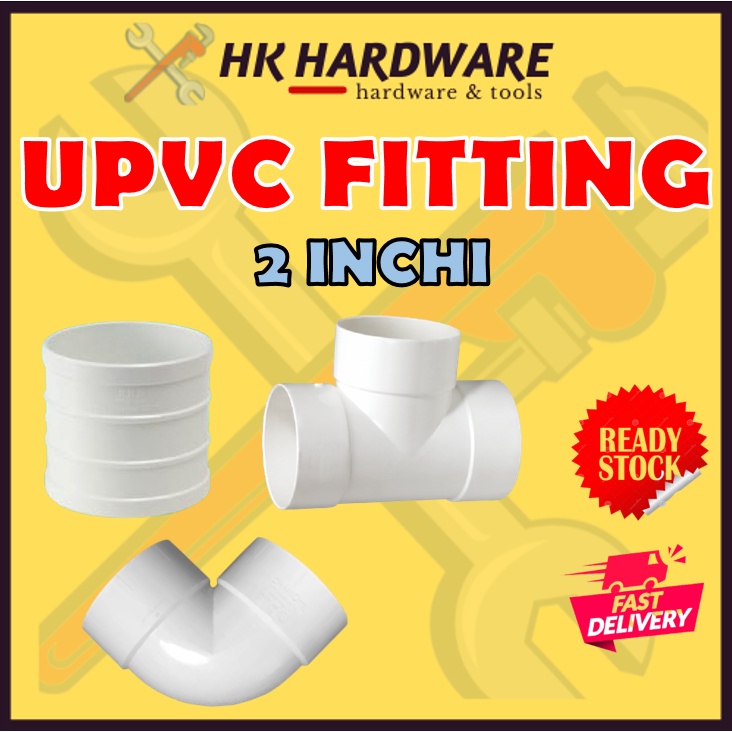 Upvc Inchi Fitting Paip Putih Upvc Elbow Socket Tee Inci Upvc