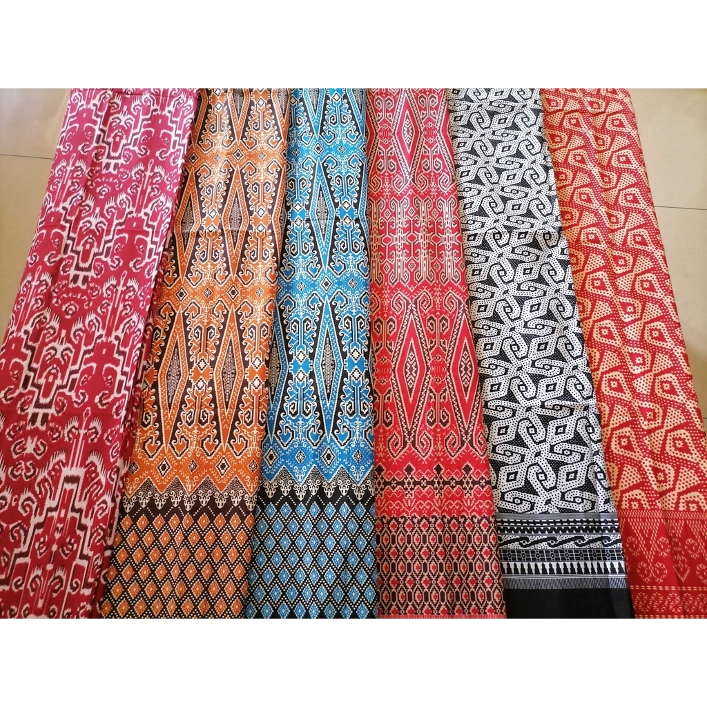 Kain Batik Sarawak Borneo Kain Sarong Siap Jahit Motif Pua Kumbu