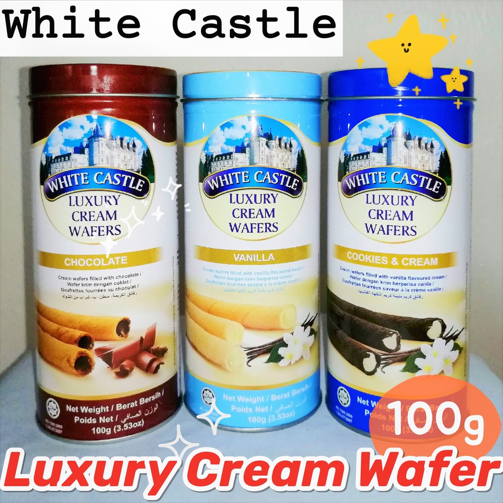 White Castle Luxury Cream Wafers 100g Cookies And Cream Chocolate