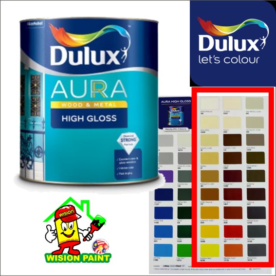 L Dulux Aura High Gloss Finish For Wood And Metal B Wpc Shopee