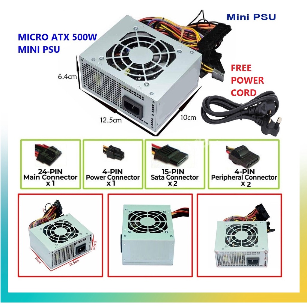 Micro Atx Power Supply Unit Psu W Mini Micro Atx Small Form Size