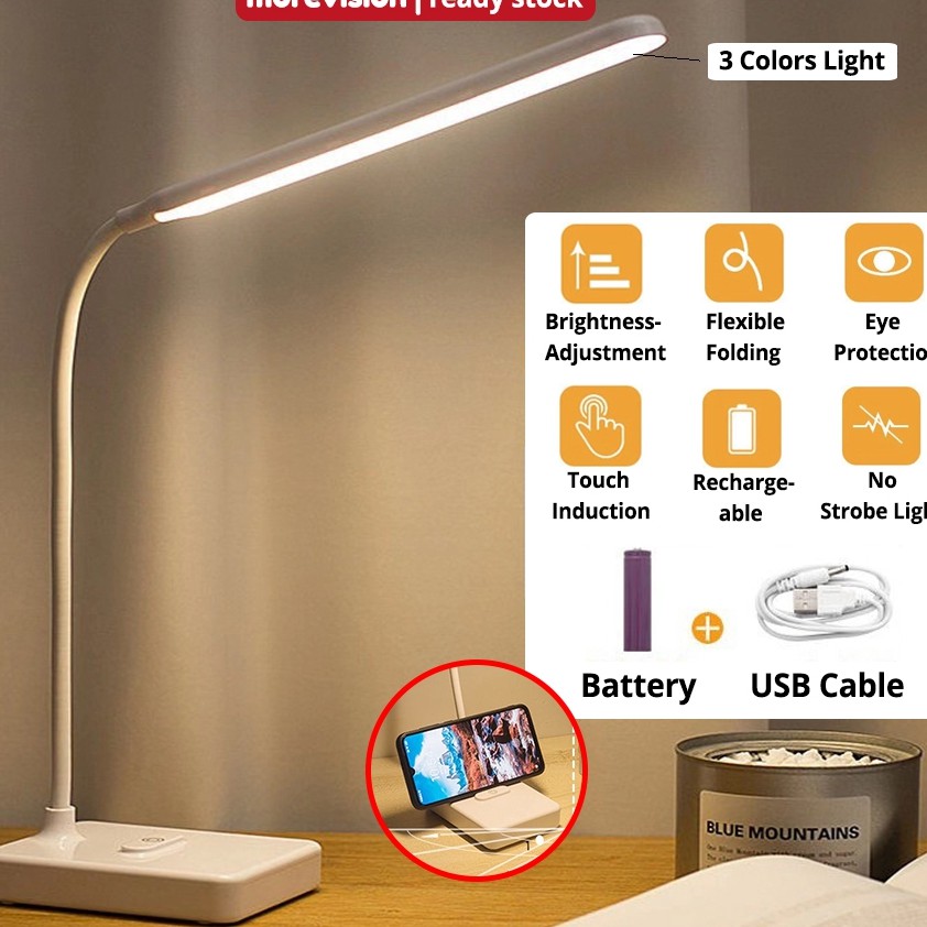 Led Touch Dimming Desk Table Lamp Usb Charging Reading Eye