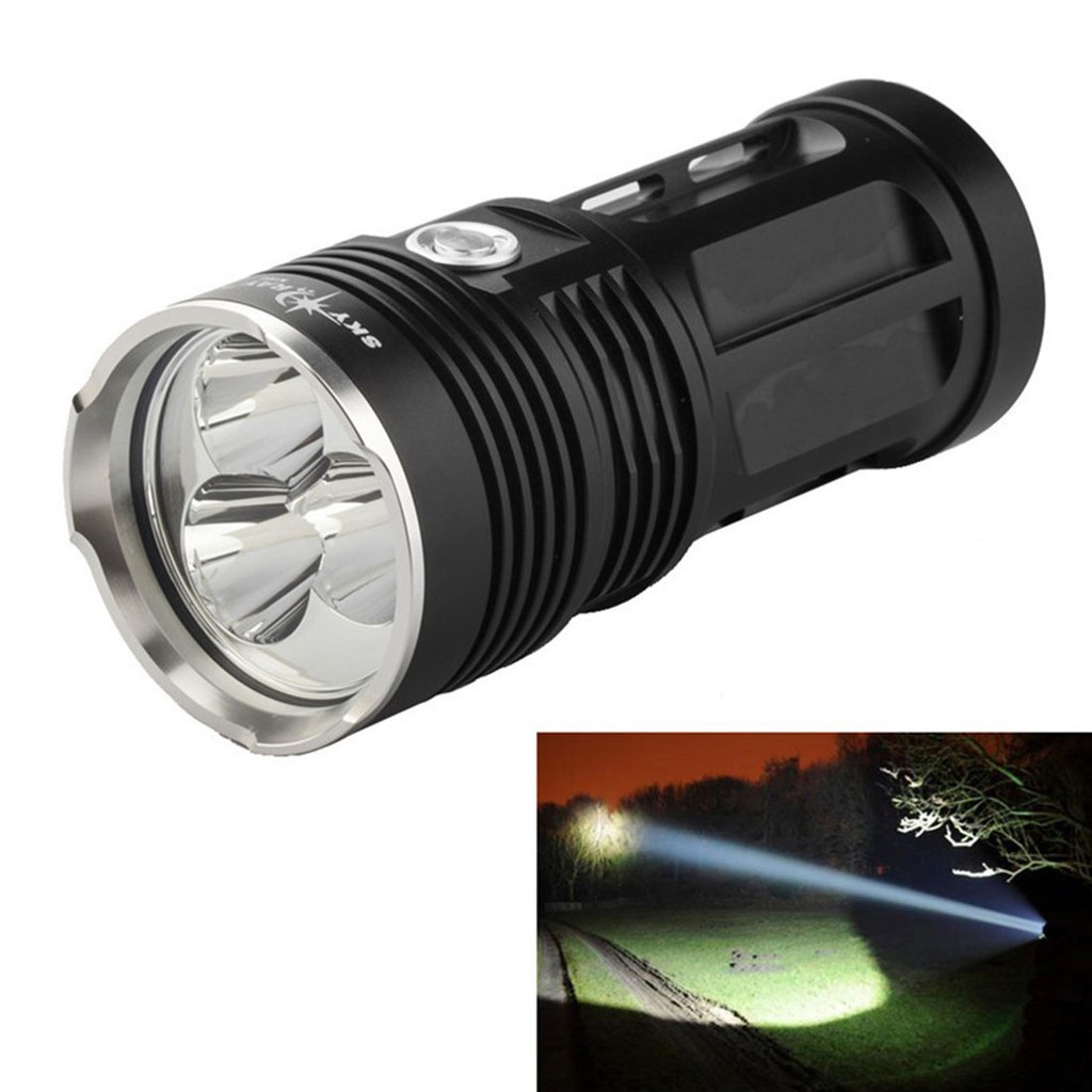 SKYRAY Waterproof 3600Lm 3x CREE XM L T6 LED Flashlight Shopee Malaysia