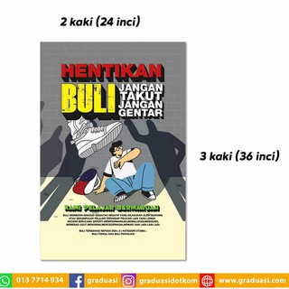 Hentikan Buli Poster Keceriaan Sekolah Menengah Dan Rendah Design X Kaki Shopee Malaysia