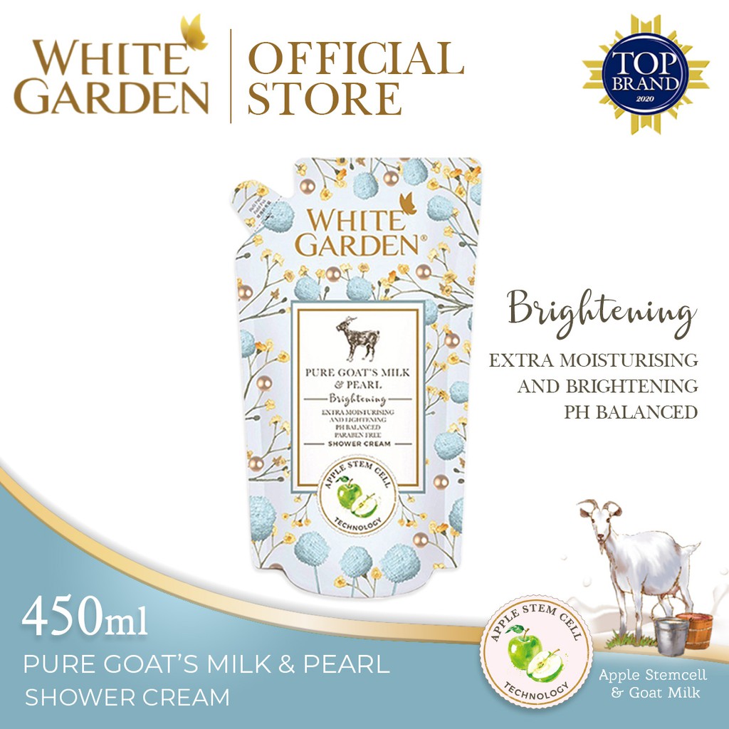 White Garden Goat S Milk Shower Cream Goat Milk Goats Milk Soap Ml