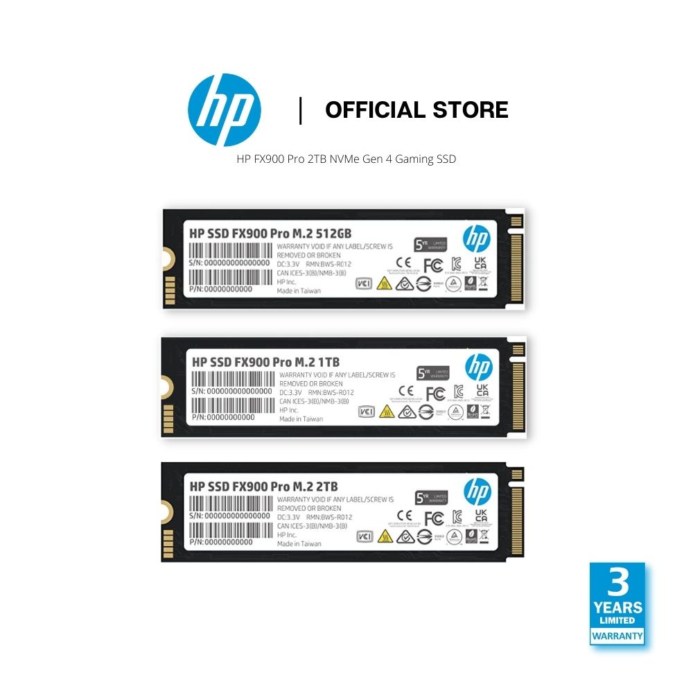 HP SSD FX900 Pro 2TB NVMe Gen 4 Gaming SSD PCIe 4 0 16 Gb S M 2