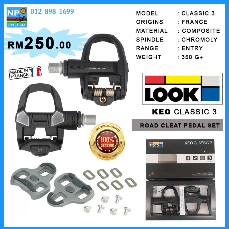 Ready Stock Original Look Keo Classic Cleat Pedal Set Shopee Malaysia