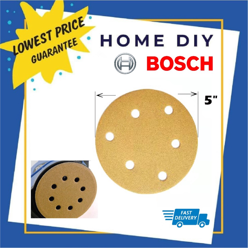 Bosch Mm Coated Velcro Disc Holes For Wood Meter Sandpaper