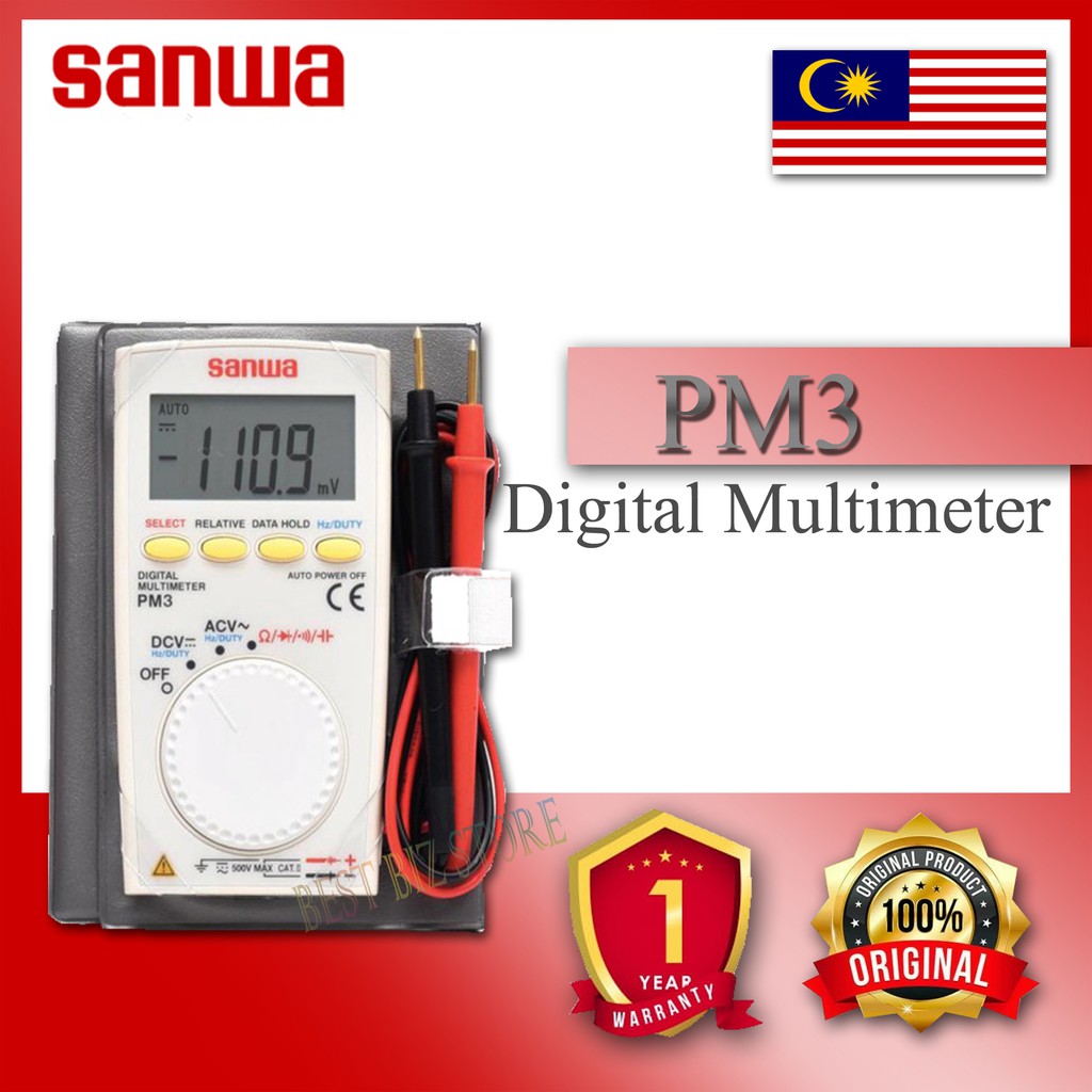 Sanwa PM3 Digital Multimeter Pocket Type Shopee Malaysia