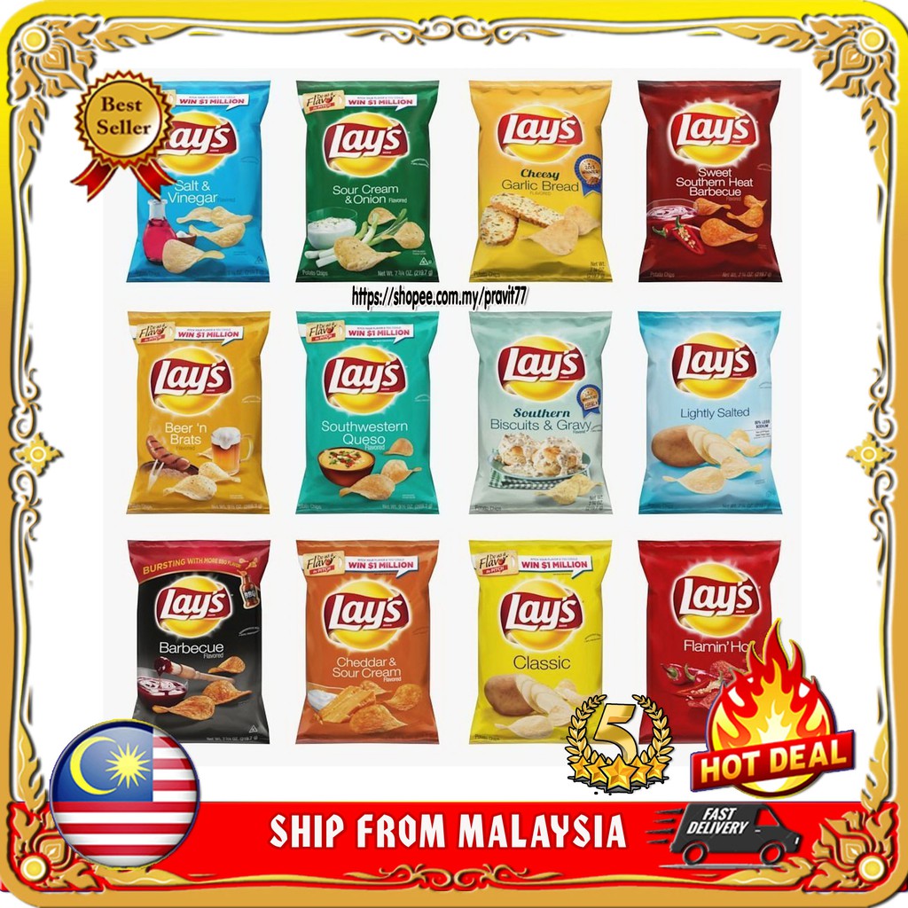 Ready Stock Thai Snack Lay S Lay Lays Potato Chips Salted Egg 45g