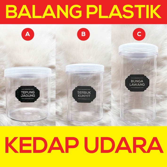 Balang Plastik Bekas Plastik Balang Kedap Udara Plastic Jar Shopee