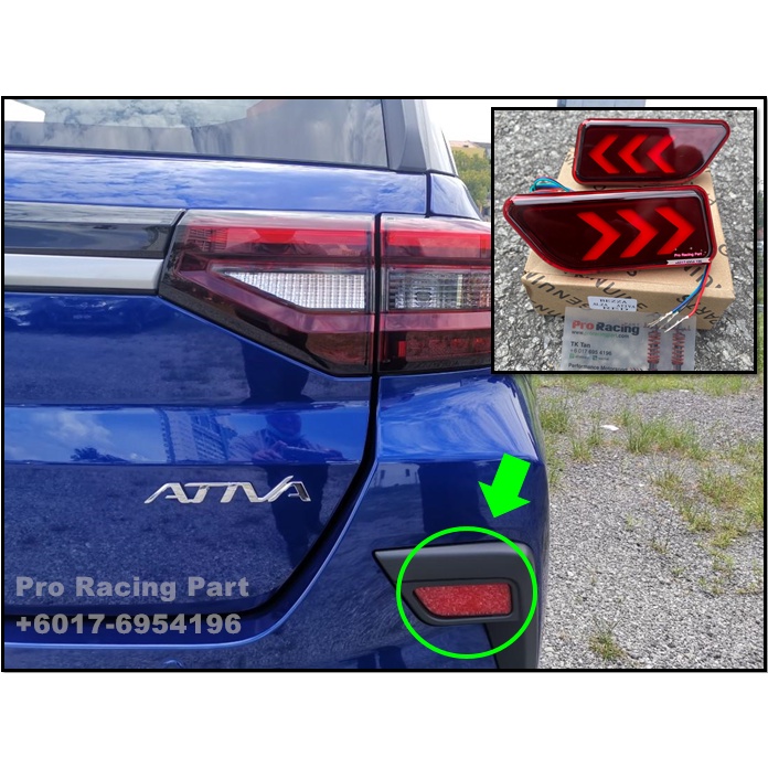 Genuine Perodua Bezza Ativa Alza V Rear Bumper Led Reflector Light