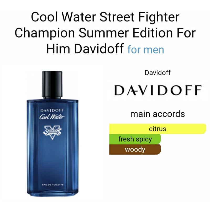 Original Perfume Tester Davidoff Cool Water StreeT Fighter 125ml M