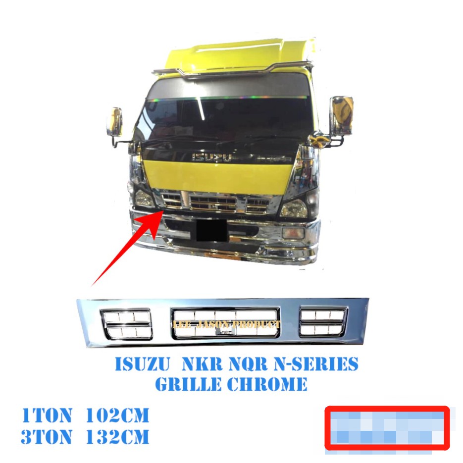 J S Isuzu Nkr Nqr N Series Grille Salong Chrome Shopee Malaysia