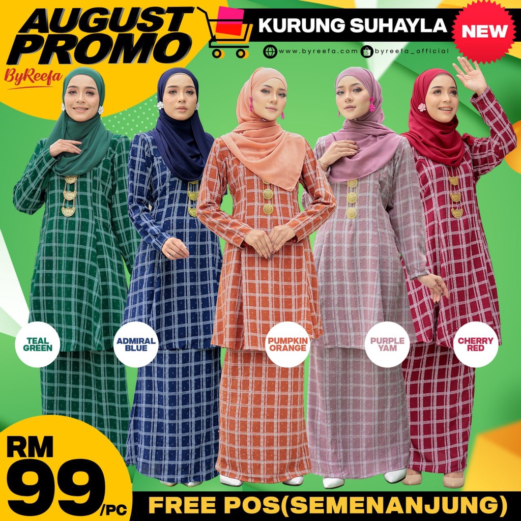 Kurung Riau Suhayla Byreefa Cey Embroidery Ironless Kurung