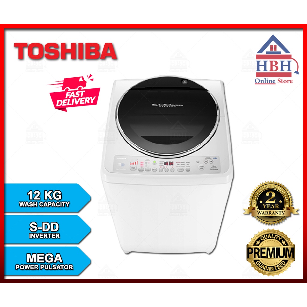 Toshiba Mega Power Pulsator Hydro Twin Power Sdd Inverter Top Load