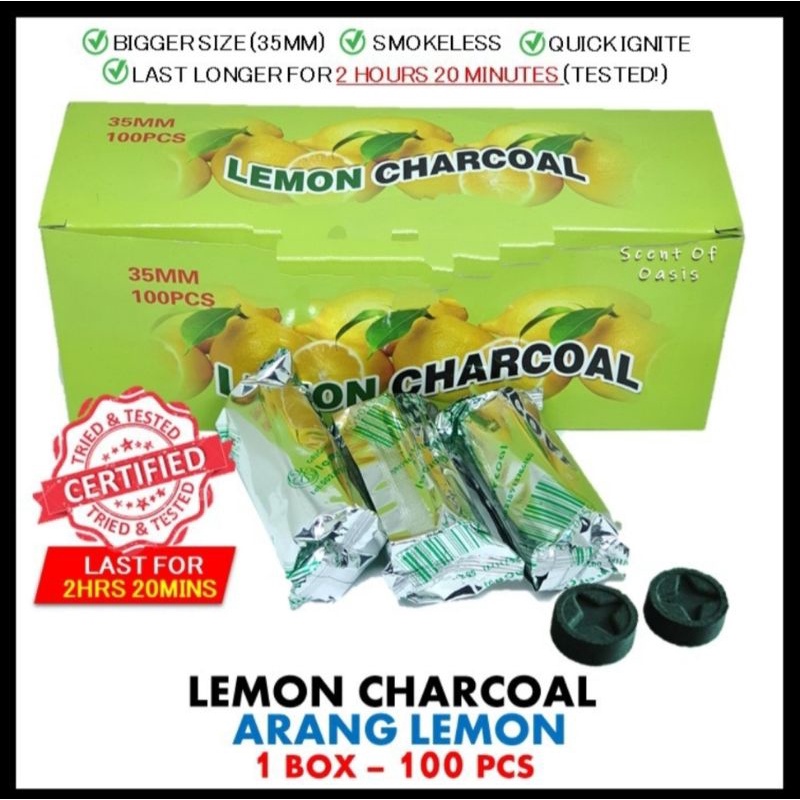 Arang Lemon Bakhoor Dan Shisya Shopee Malaysia