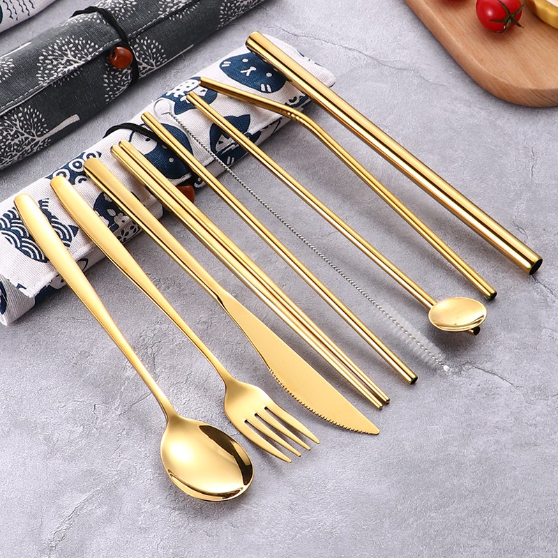 Pandeat In Stainless Steel Chopsticks Spoon And Fork Set