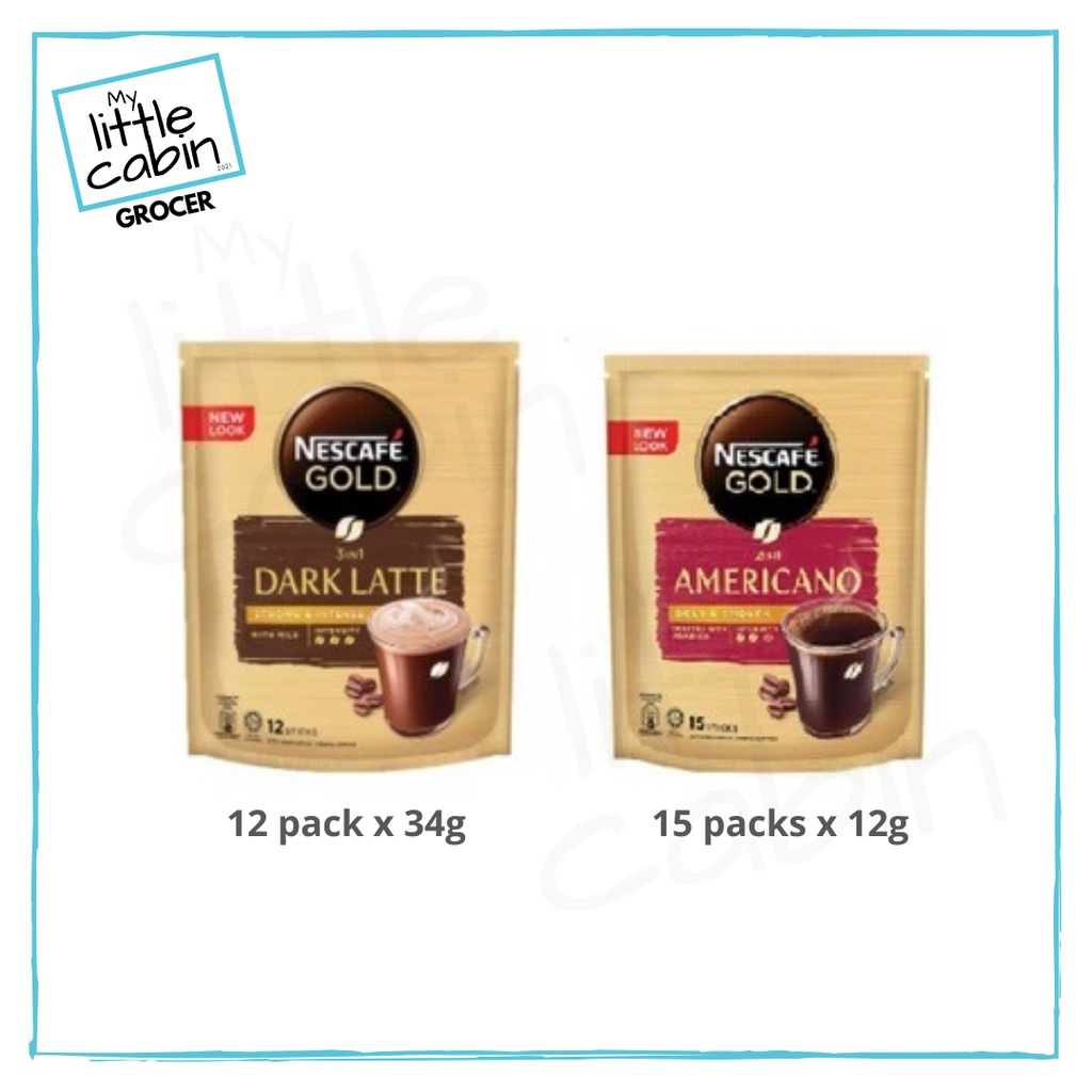 Ready Stock Nescafe Gold Americano Dark Latte Shopee Malaysia