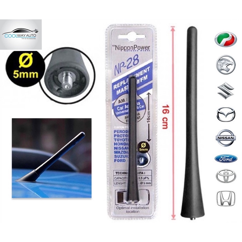 Np Car Roof Antenna Mast Pole For Universa Proton Perodua Honda