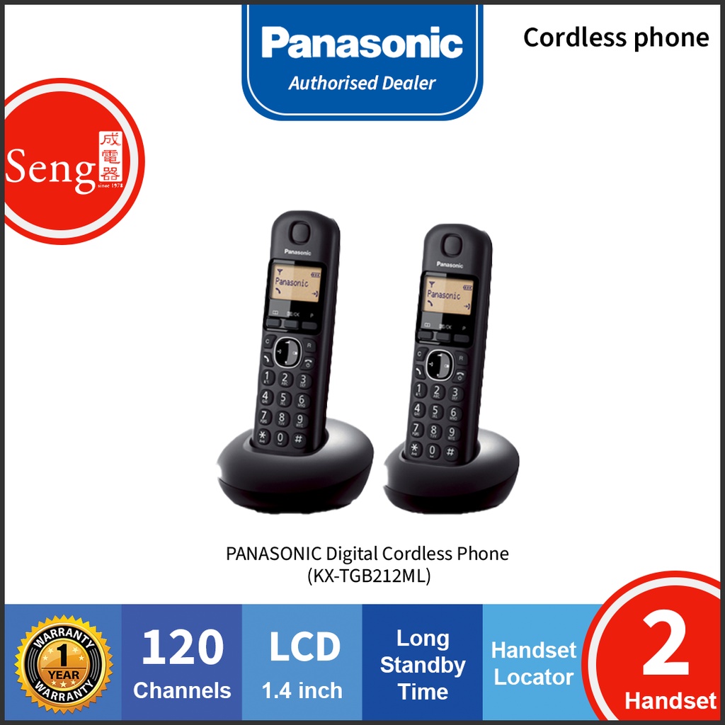 PANASONIC Double Handset Digital Dect Intercom Cordless Phone KX