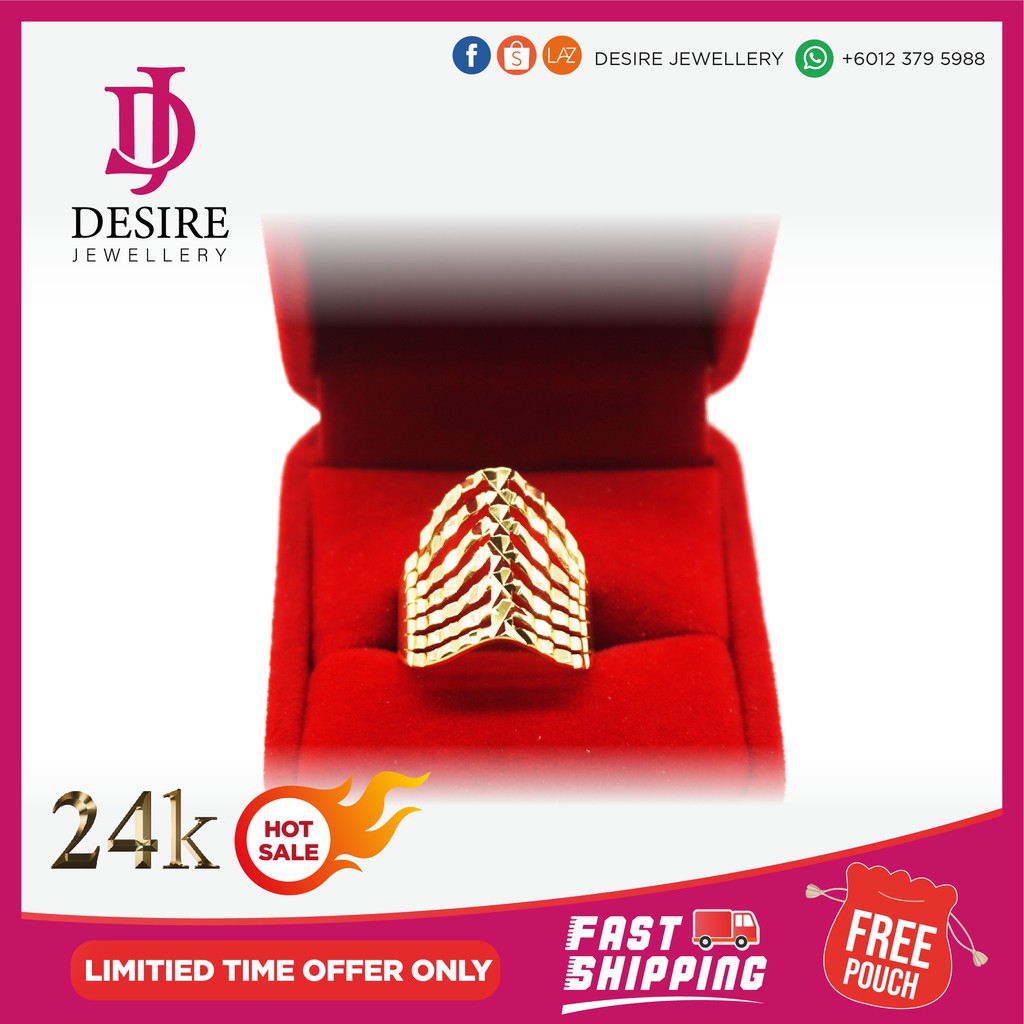 Desire Emas Korea Ring Gold Plated Cincin Emas Korea Gold Plated