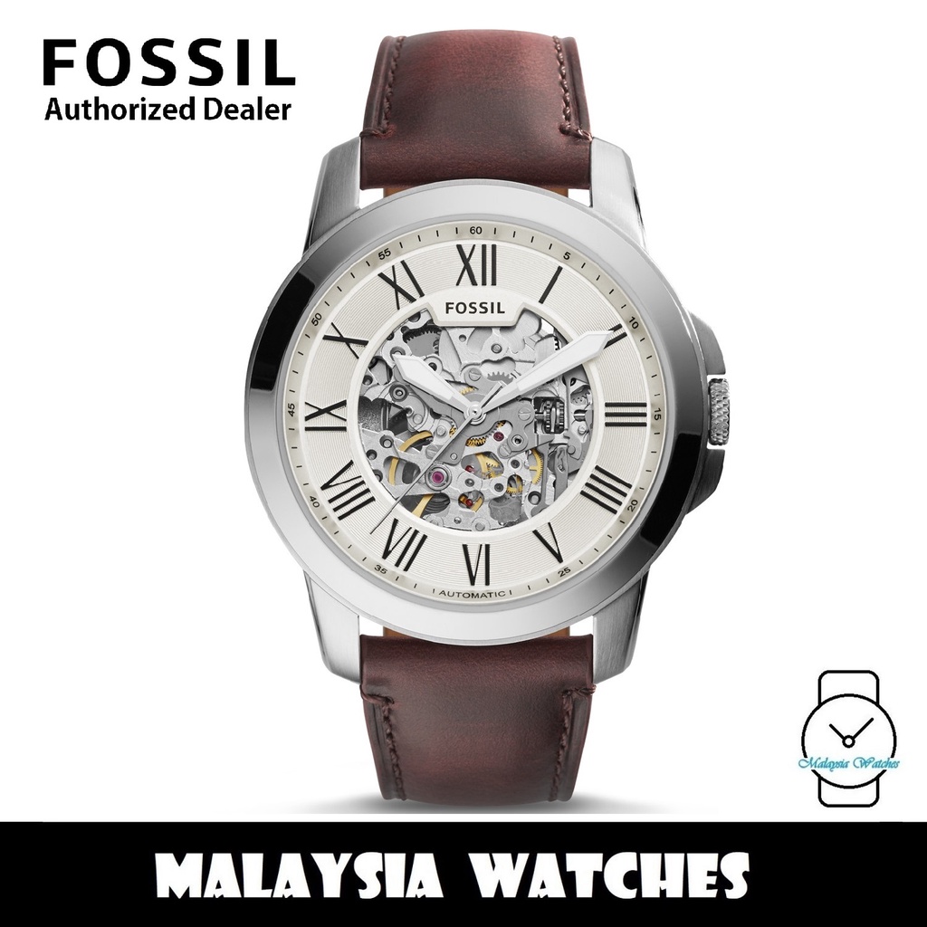 OFFICIAL WARRANTY Fossil Men S ME3099 Grant Automatic Dark Brown