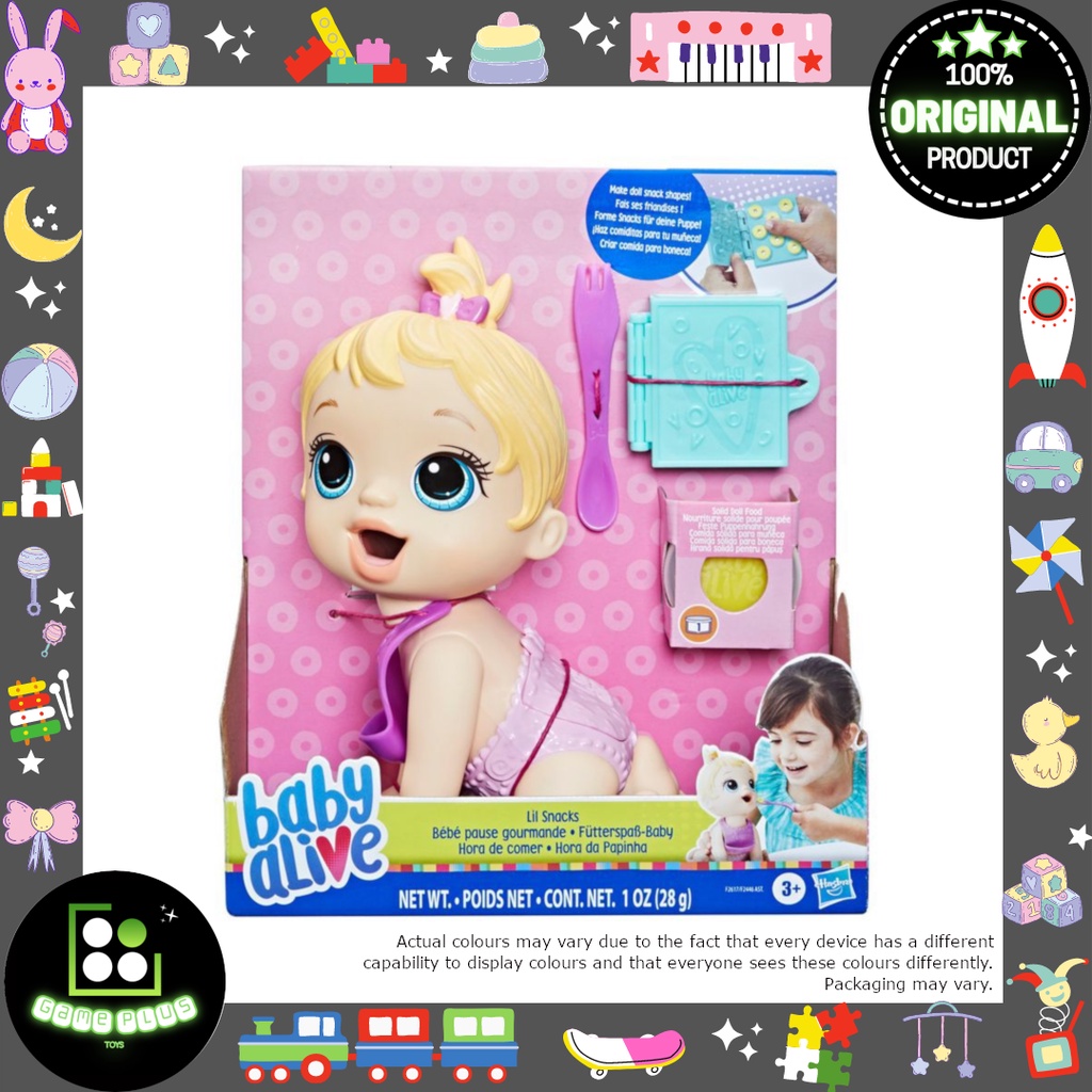 Hasbro Baby Alive Lil Snacks Baby Doll Blonde Shopee Malaysia