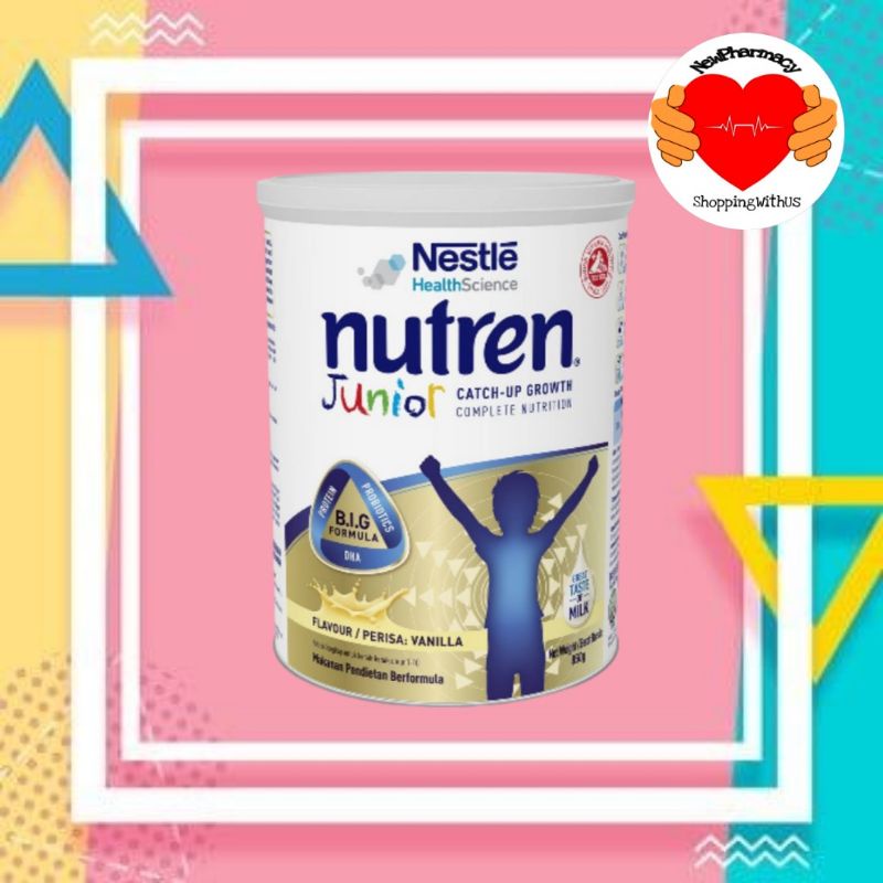 Nestle Nutren Junior Complete Nutrition Vanilla 850g Exp 03 2024