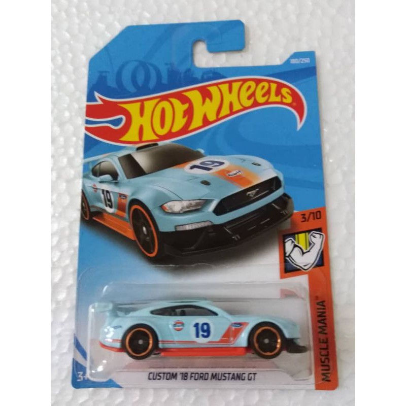 Hot Wheels Custom 18 Ford Mustang GT GULF Version Shopee Malaysia