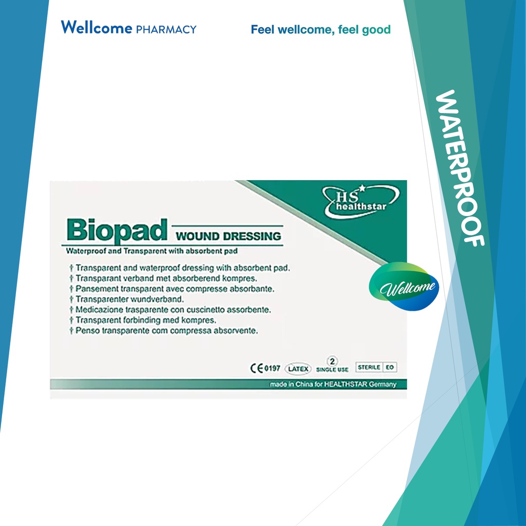 Biopad Sterile Transparent Waterproof Wound Dressing Shopee Malaysia