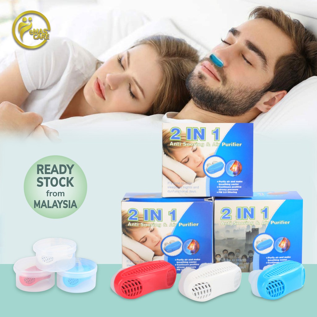 White Anti Stop Snoring Air Purifer Snore Free Silicone Stopper Sleep